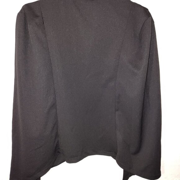 Sensational Collection Black Open Cape Blazer Size M-L - Picture 10 of 10